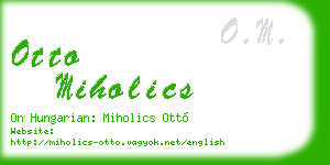 otto miholics business card